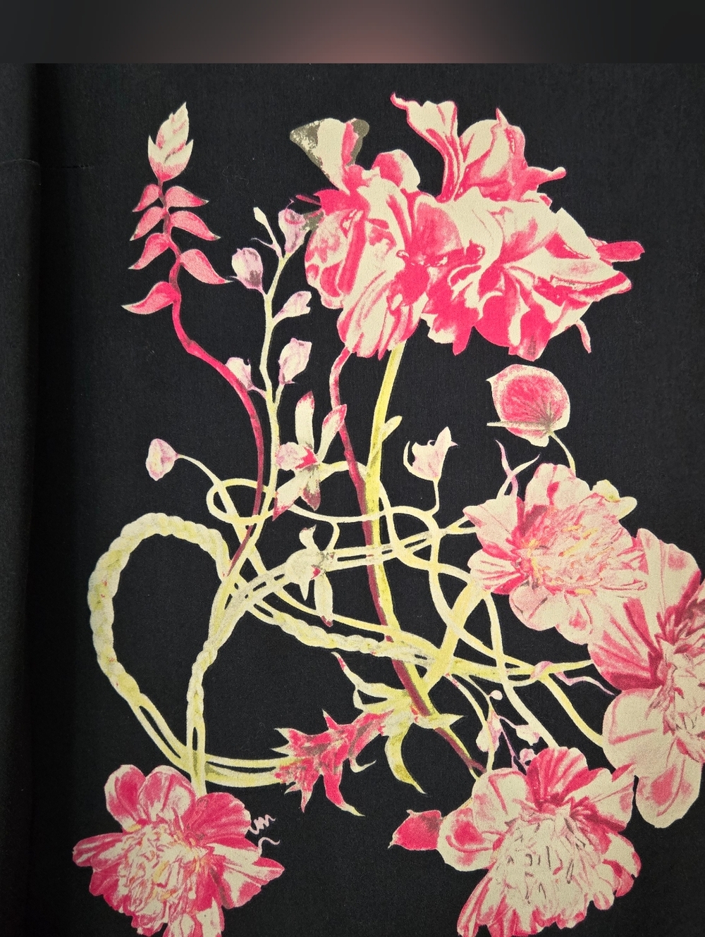 Paraphrase Navy And Pink Floral Dressy Tank Top Size M - Picture 3 of 7